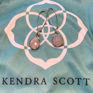 Kendra Scott Dee Teardrop Rose Quartz Earrings